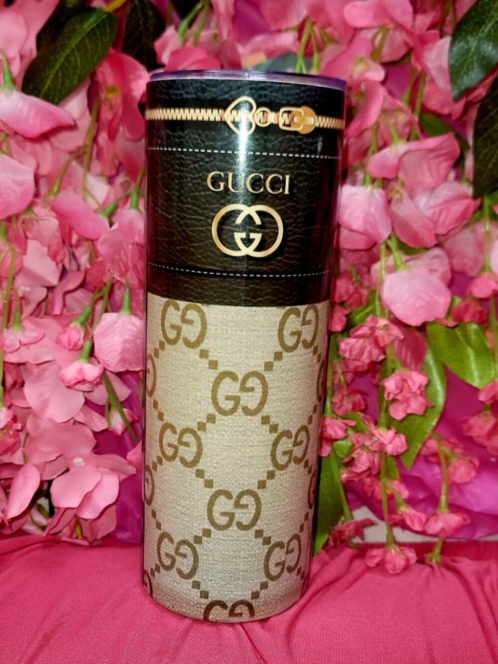 Luxury Designer Purse 20oz Tumbler w/Lid & Straw